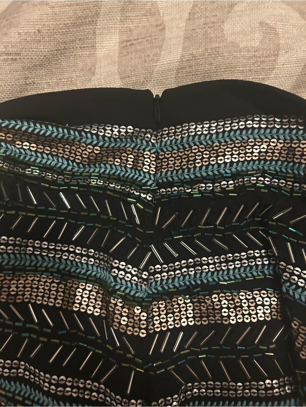 Forever 21 Black Shorts with Turquoise and Silver Beading - Picture 3 of 5